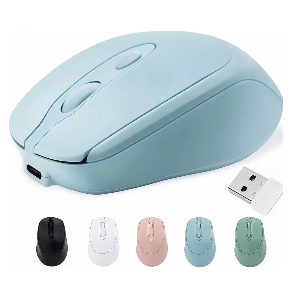 Rechargeable Wireless Mouse with OTG – Dual Mode Silent Bluetooth Mouse
