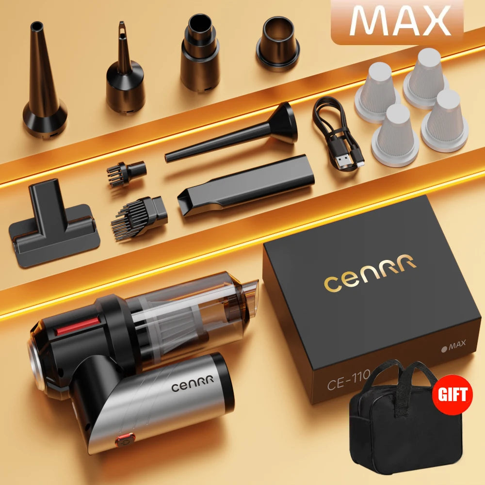 CENRR Mini Cordless Car Vacuum – 998000PA High Power