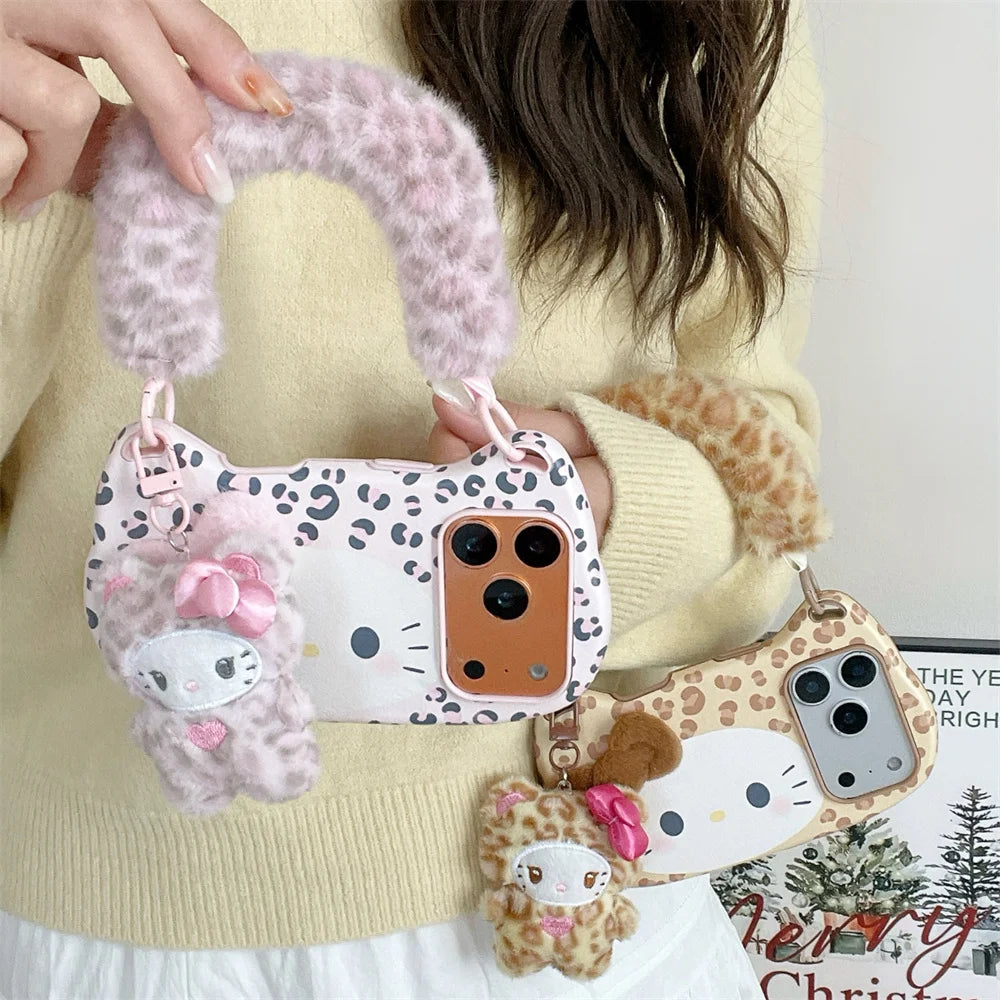 Hello Kitty Plush Handbag iPhone Case – Soft Protective Cover