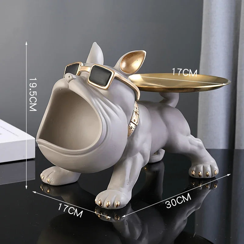 Bulldog Figurine Storage Box – 30cm