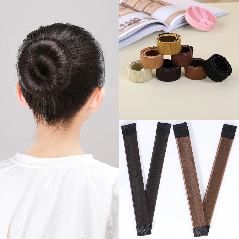 Quick Bun Maker Hair Donut – Nylon French Twist Styling Tool