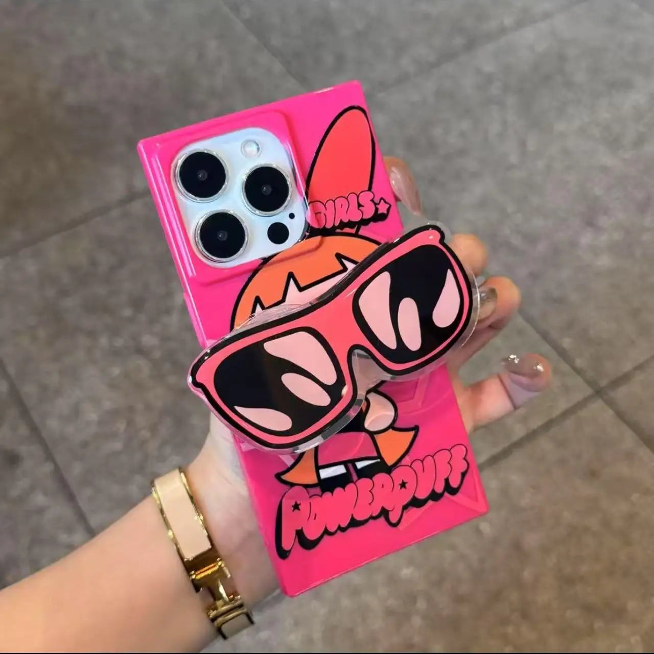 Powerpuff Girls Square Frame Case – Shockproof Silicone Cover