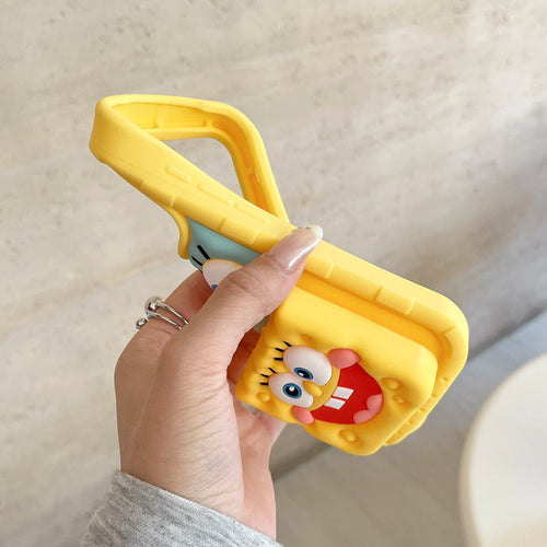 3D Cartoon SpongeBob Holder Case – Stand Back Cover