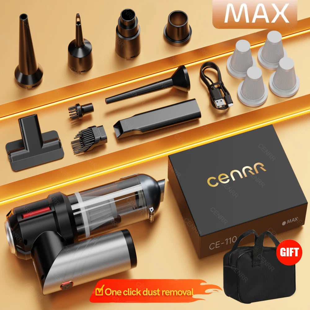 CENRR Mini Cordless Car Vacuum – 998000PA High Power