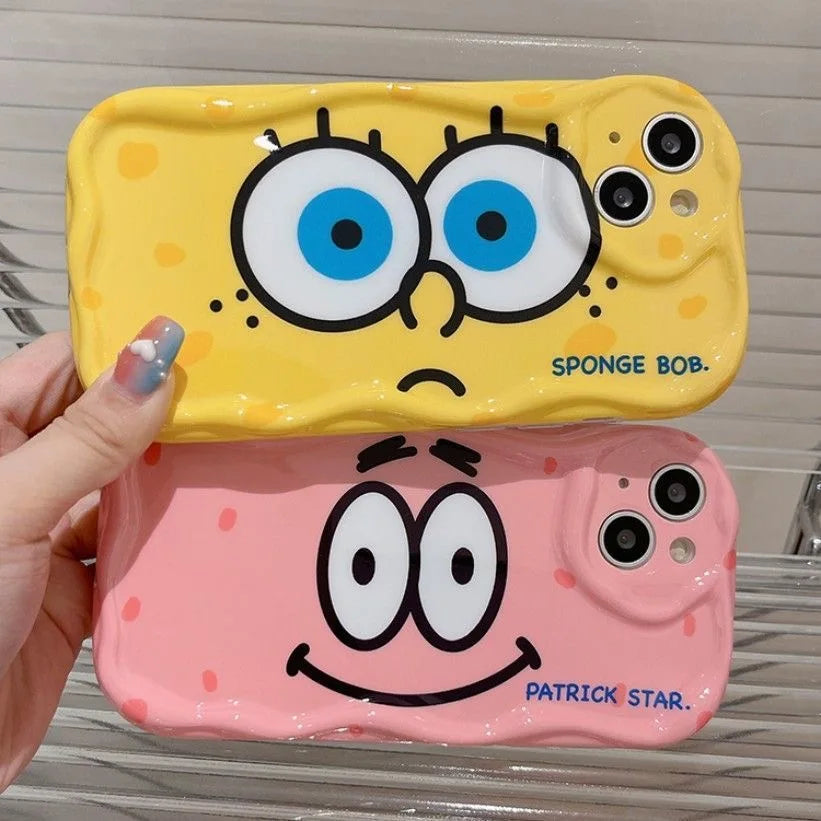 Sponge Cartoon Wave TPU Case – Soft Protective Cover