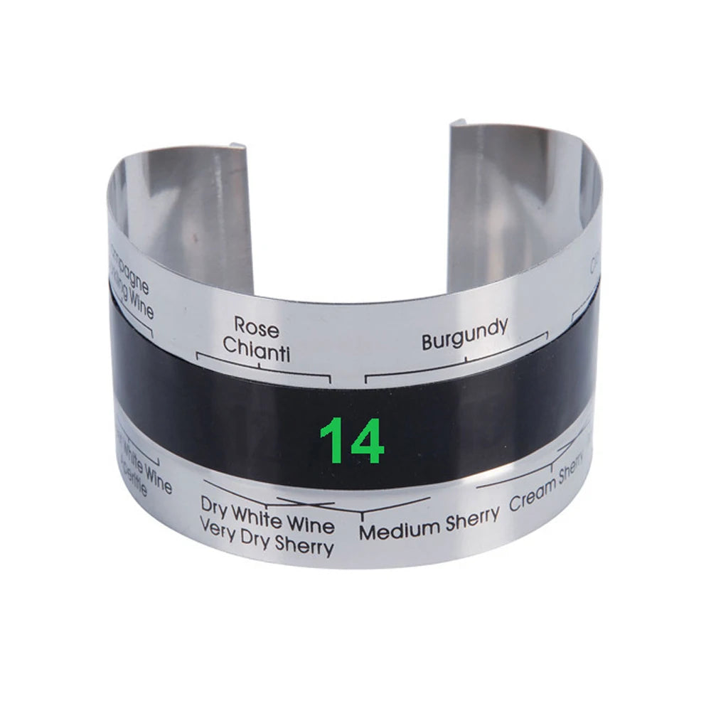 Digital Wine Thermometer Collar – Snap-On LCD Display