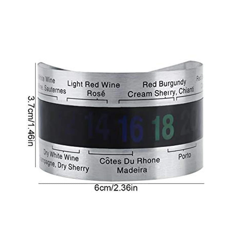 Digital Wine Thermometer Collar – Snap-On LCD Display