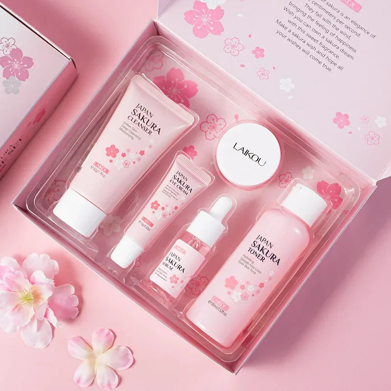 Sakura Glow Skincare Set – 5 Piece Hydrating Routine