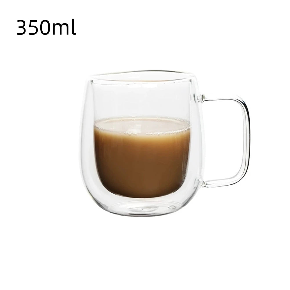 Double Wall Glass Coffee Cup – Heat Resistant Borosilicate Mug (150–350ml)