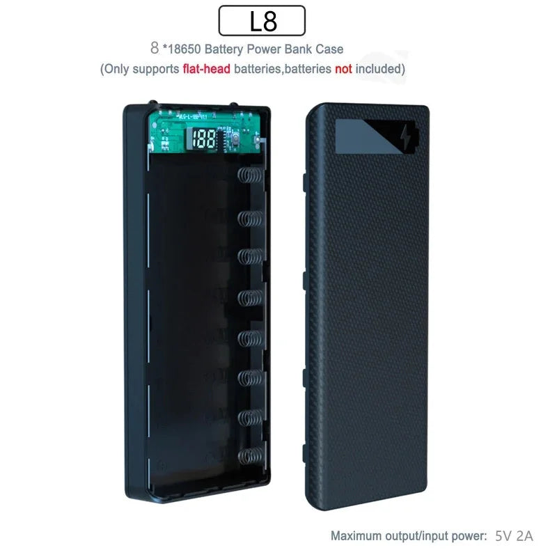 18650 Battery Power Bank Case – Dual USB & Type-C DIY Shell