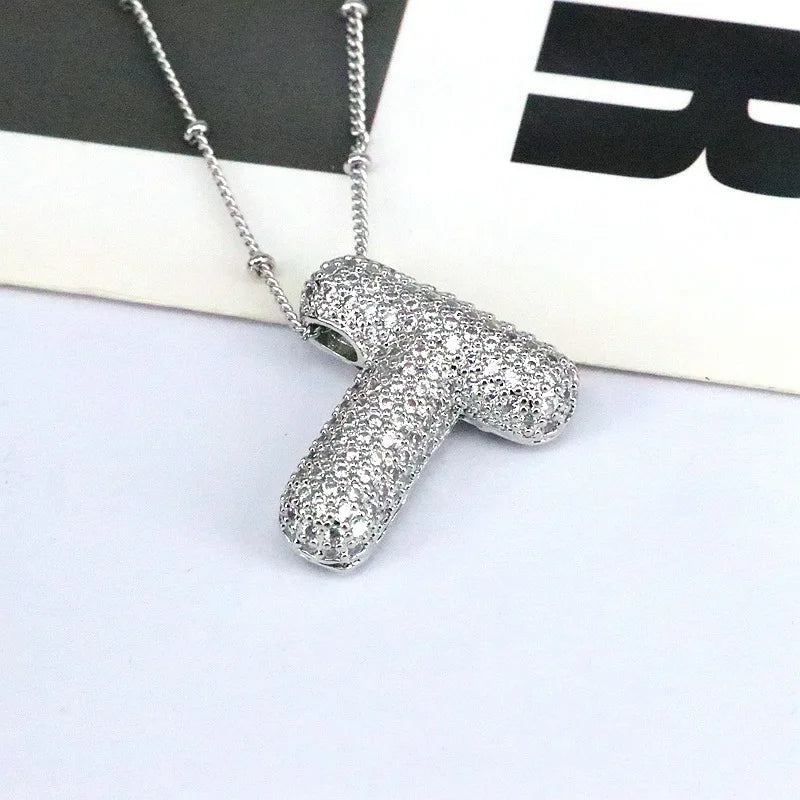 Mavi CZ Initial Necklace