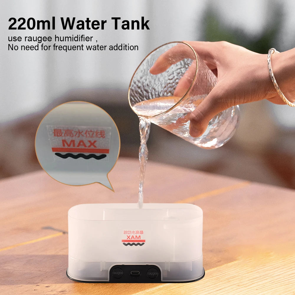 LED Flame Aroma Humidifier – Essential Oil Diffuser