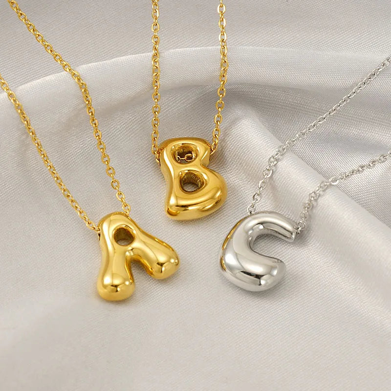 Mavi II Initial Bubble Necklace