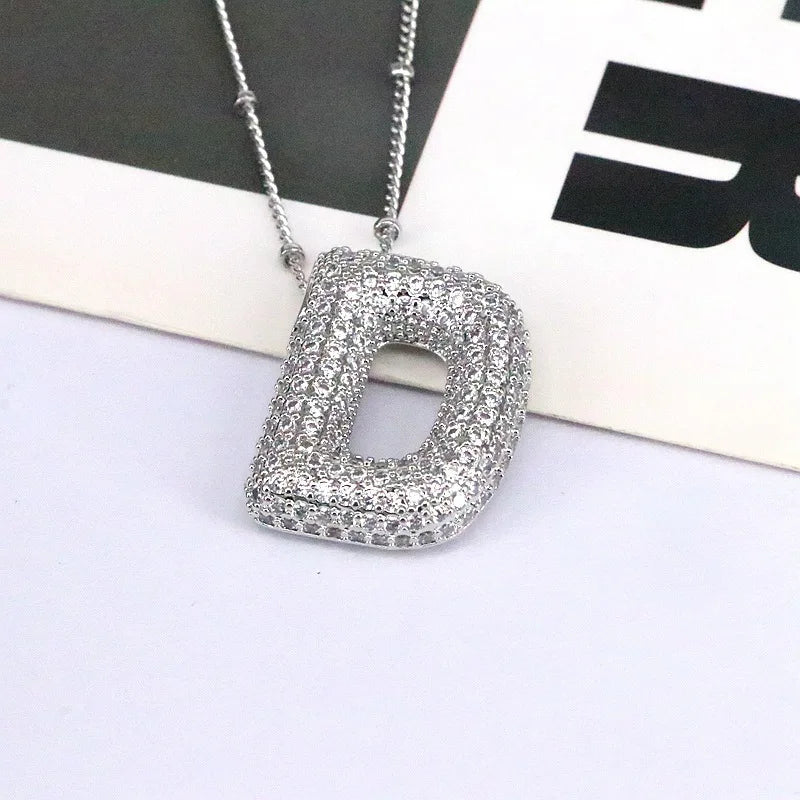 Mavi CZ Initial Necklace