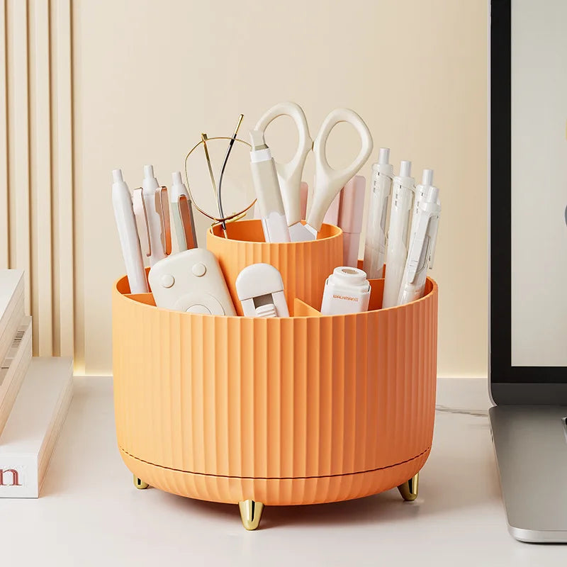 360° Rotating Makeup Storage Box – Large Capacity Cosmetic Organizer