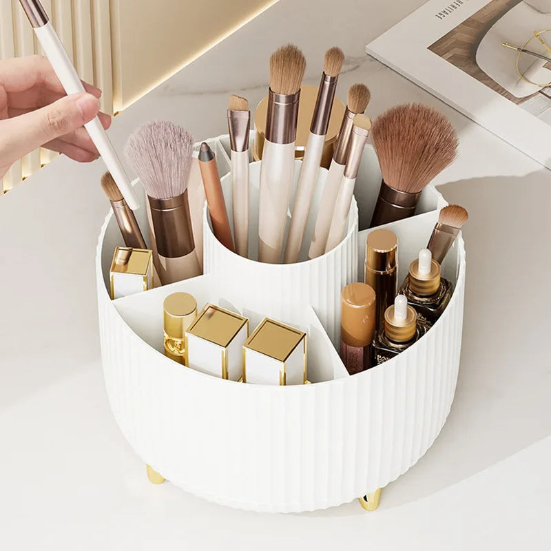 360° Rotating Makeup Storage Box – Large Capacity Cosmetic Organizer