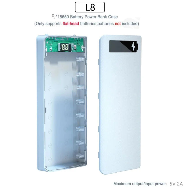 18650 Battery Power Bank Case – Dual USB & Type-C DIY Shell