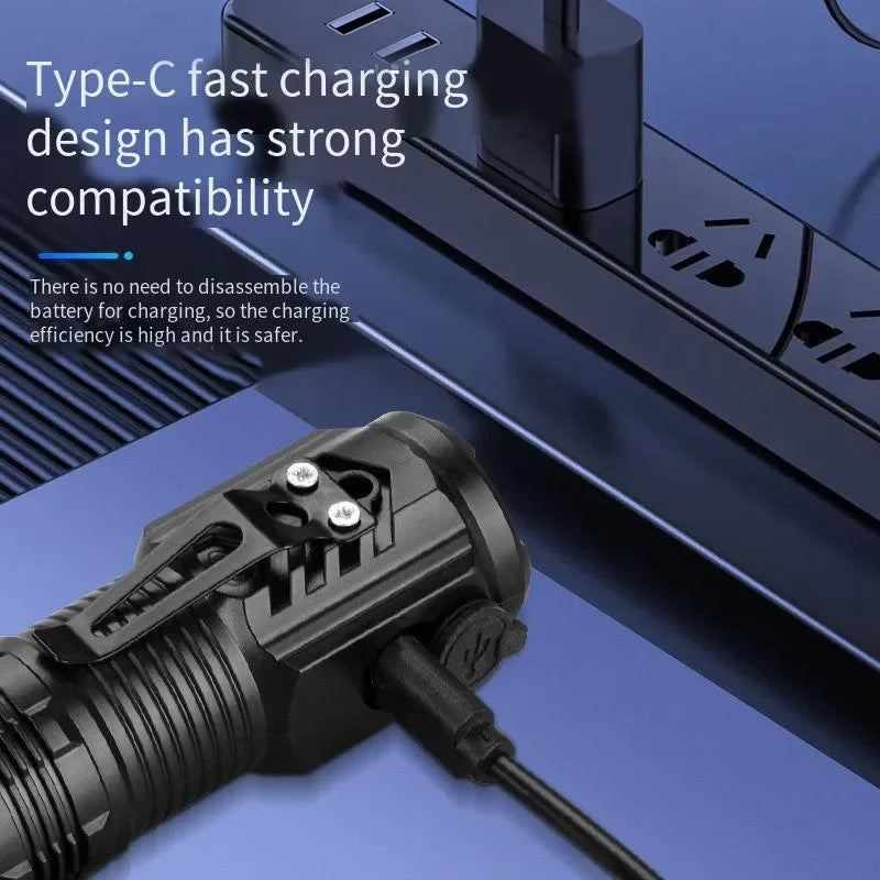 Rechargeable Outdoor Flashlight – Waterproof High Power Torch
