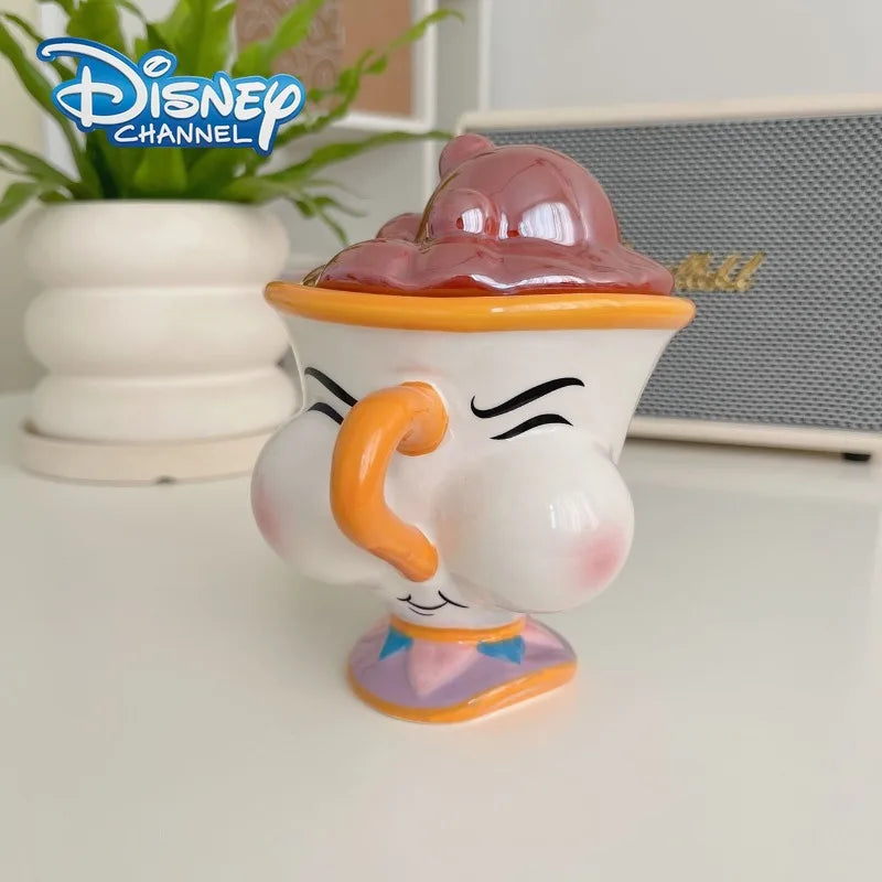 Cartoon Princess Ceramic Mug with Lid – Creative Coffee Cup