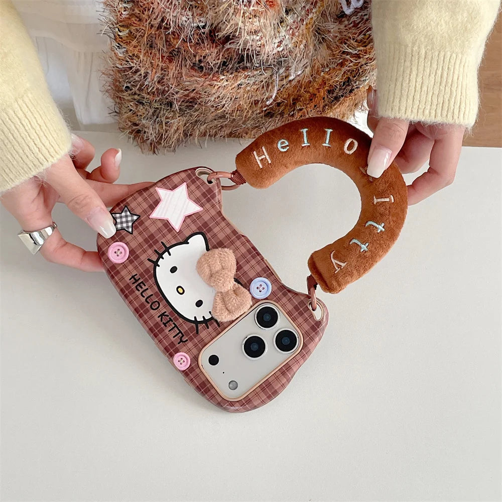 Hello Kitty Plush Handbag iPhone Case – Soft Protective Cover