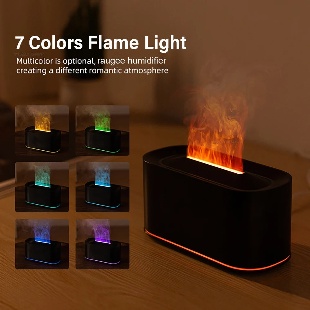LED Flame Aroma Humidifier – Essential Oil Diffuser