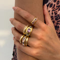 Safira Vintage Geometric Ring Set