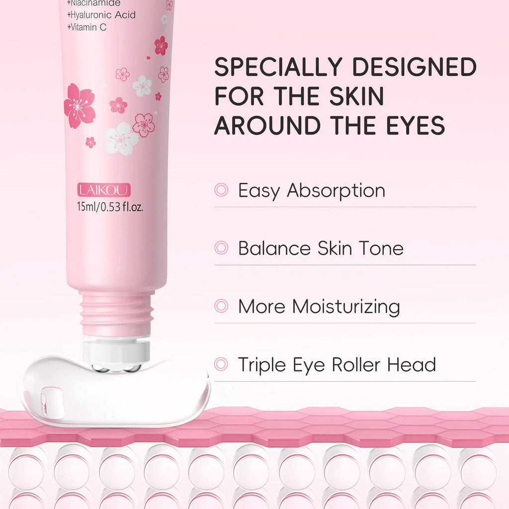 Sakura Eye Serum Roller – Hydrating & Smoothing (15ml)