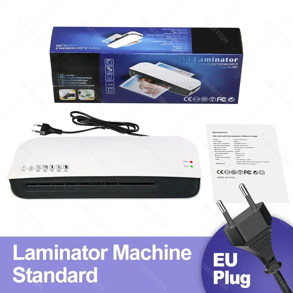 SL289 A4 Desktop Laminator – Hot & Cold 9” Thermal Laminating Machine