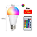 16 Colors RGB LED Light Bulb – Dimmable with Remote Control (E27)