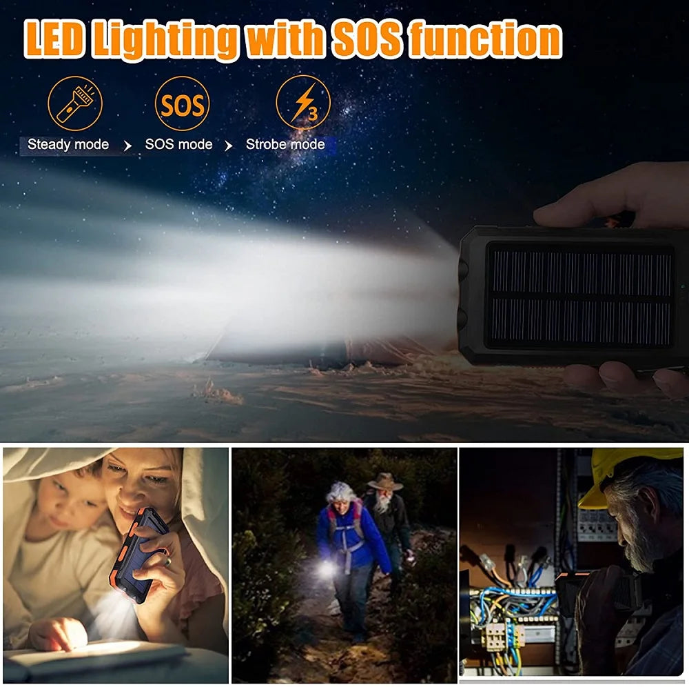 80000mAh Solar Emergency Power Bank – Ultra High Capacity
