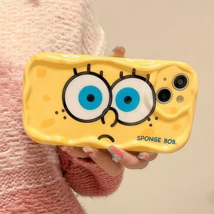 Sponge Cartoon Wave TPU Case – Soft Protective Cover