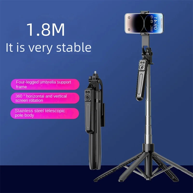 Wireless Tripod Stand with Bluetooth Remote – Smartphone Selfie Stick