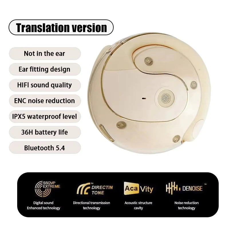 Lenovo AI Real-Time Translation Headphones – 144 Languages Wireless