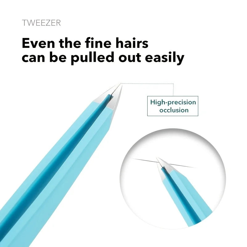 Colorful Stainless Steel Eyebrow Tweezers – Precision Slanted Tip
