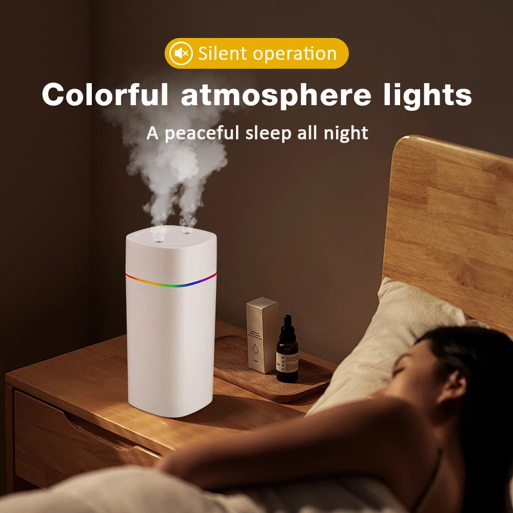 600ml Cool Mist Air Humidifier – USB Aroma Diffuser