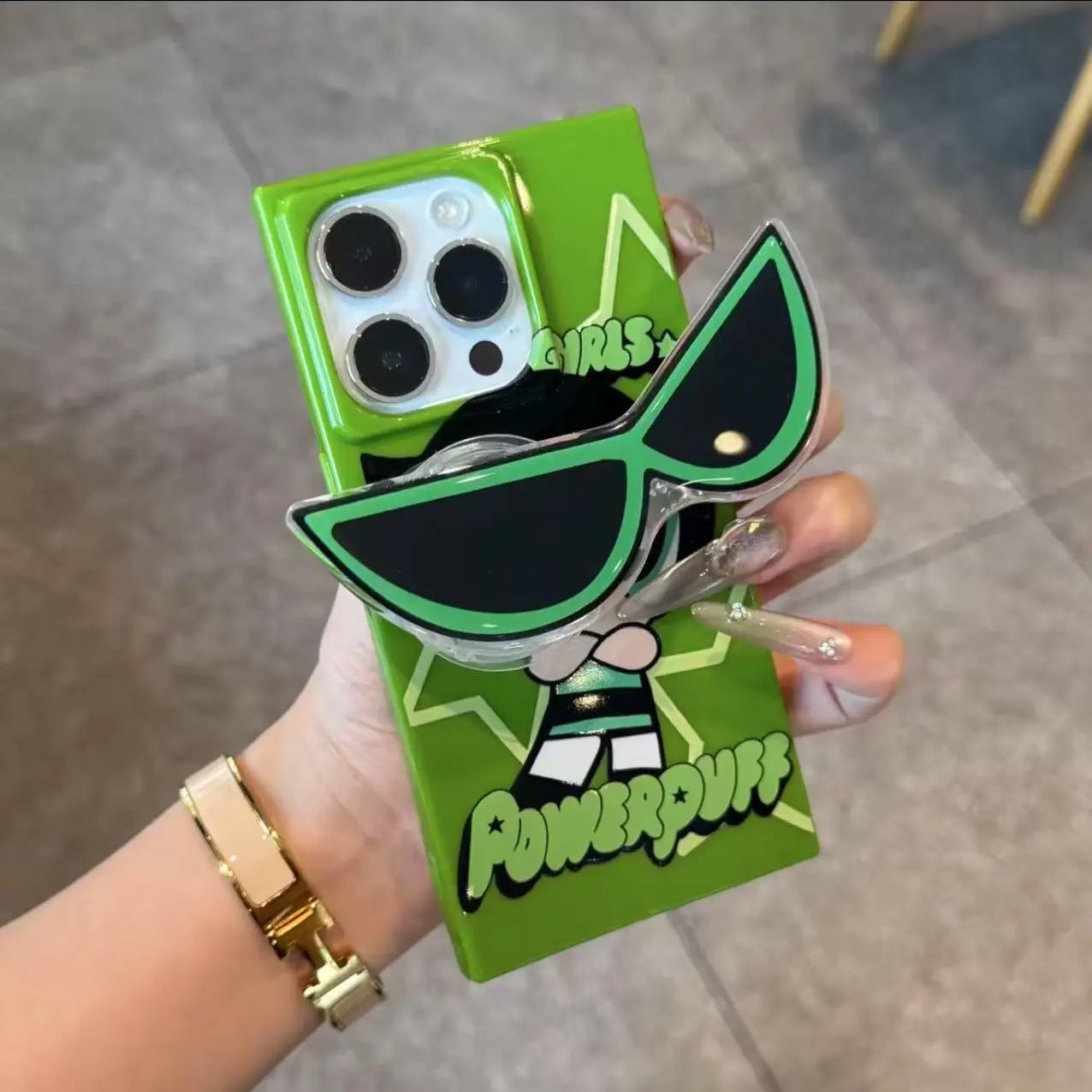 Powerpuff Girls Square Frame Case – Shockproof Silicone Cover