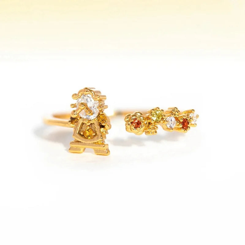 Bella Adjustable Gold Plated Ring