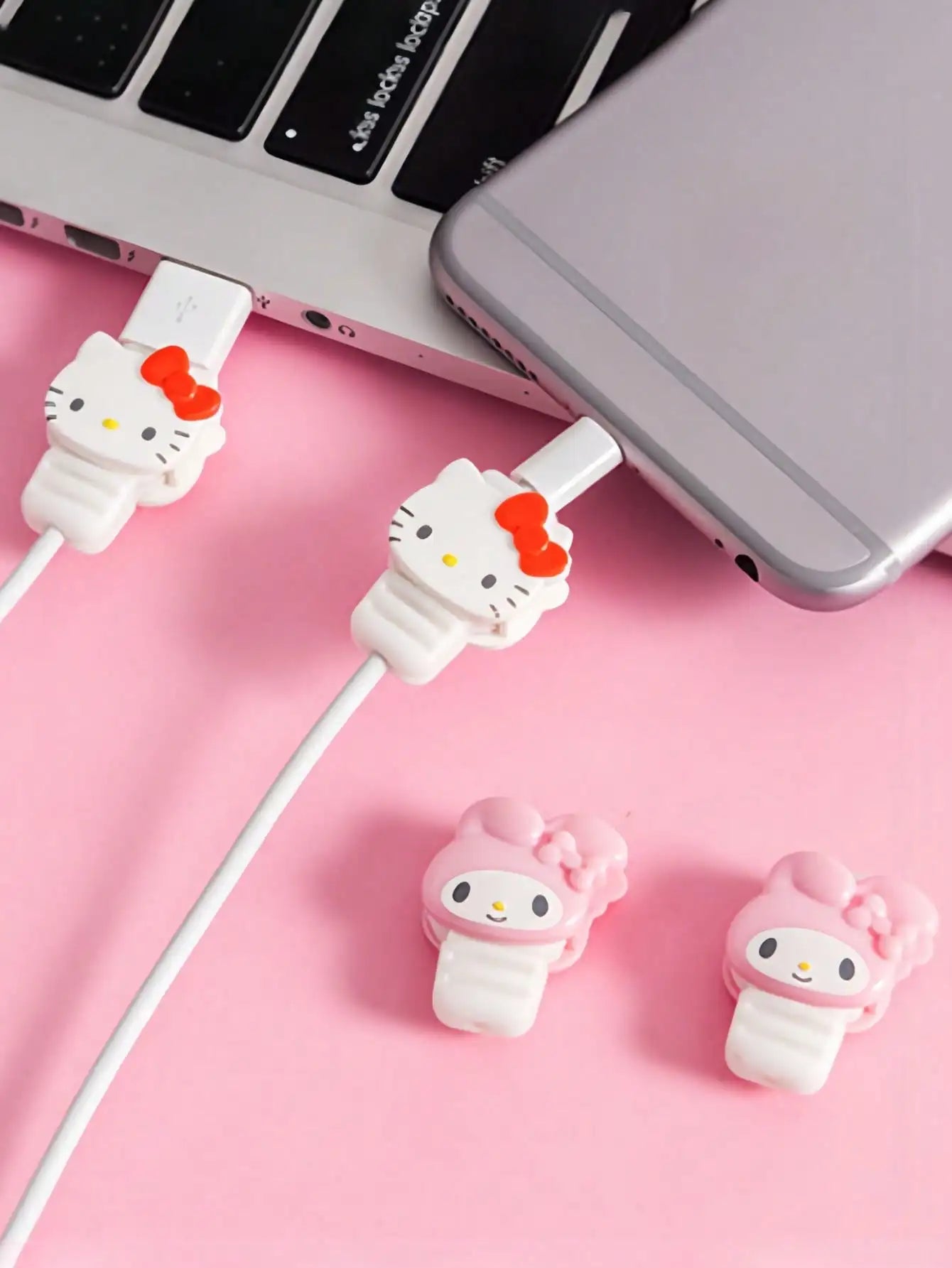 Hello Kitty & My Melody Charger Protector Set