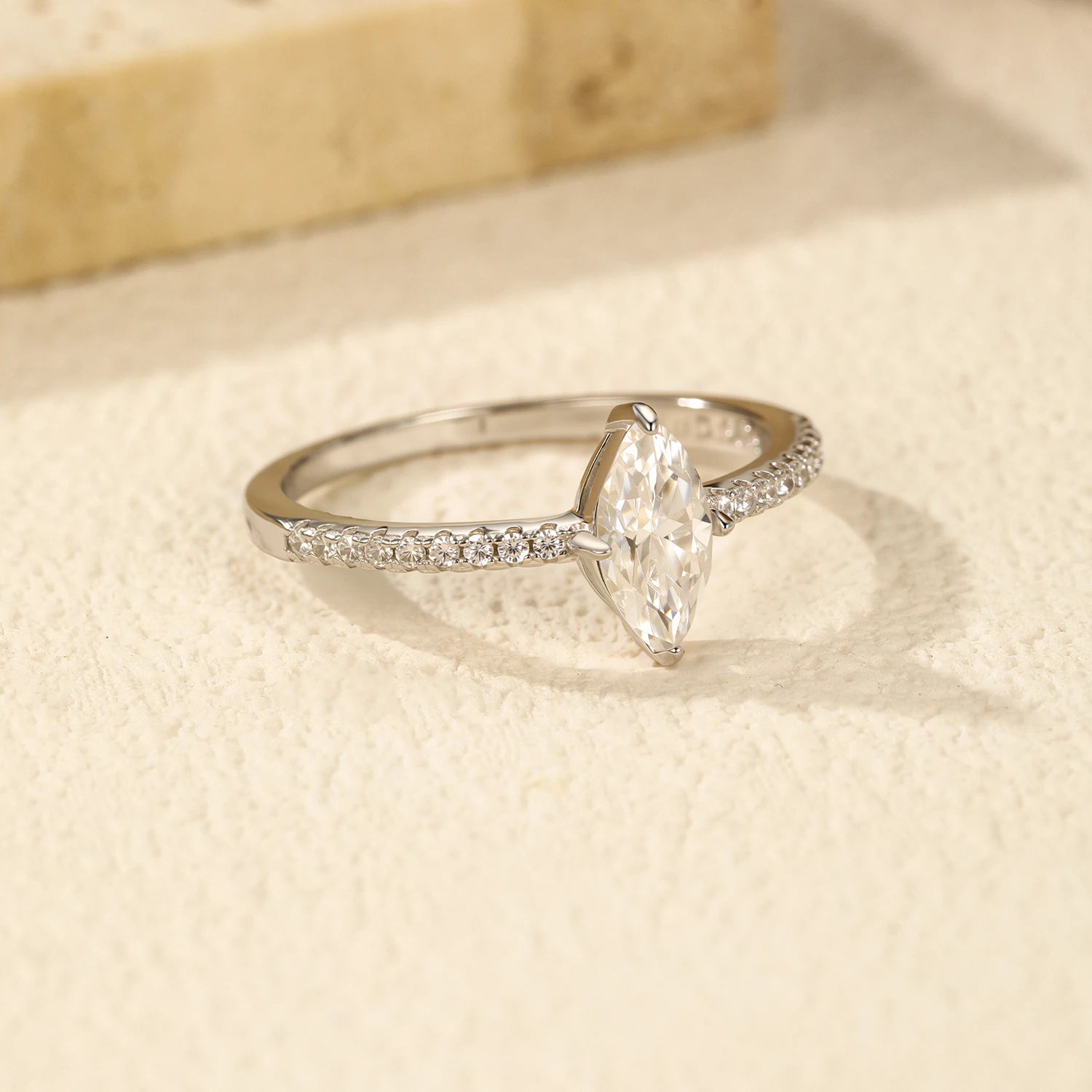 Clair Rhombus Moissanite Ring