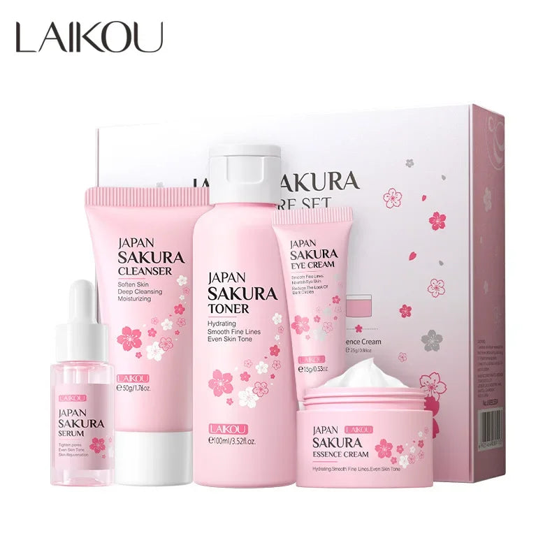 Sakura Glow Skincare Set – 5 Piece Hydrating Routine