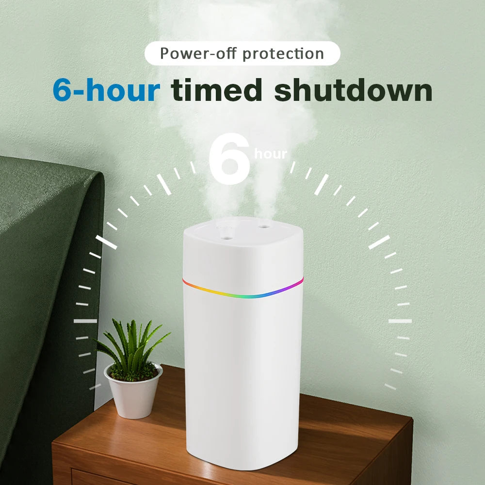 600ml Cool Mist Air Humidifier – USB Aroma Diffuser