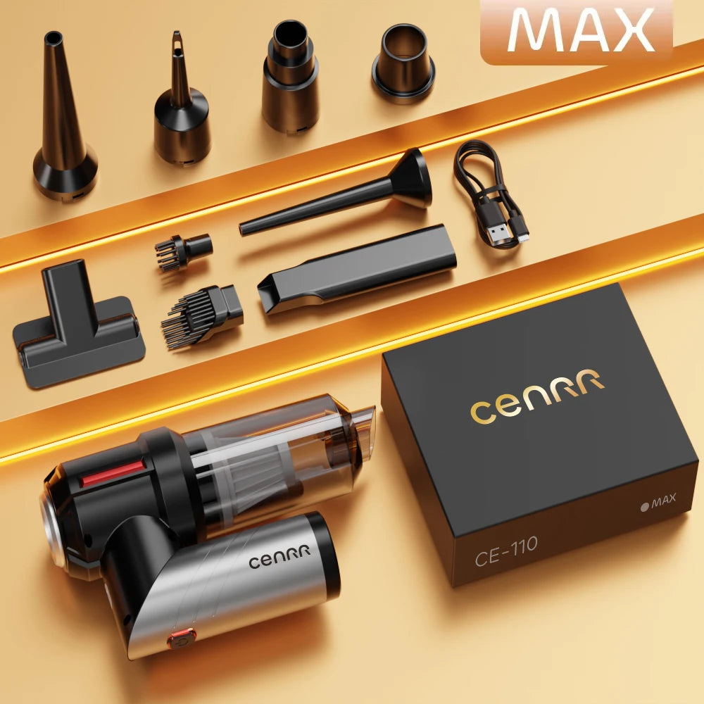 CENRR Mini Cordless Car Vacuum – 998000PA High Power