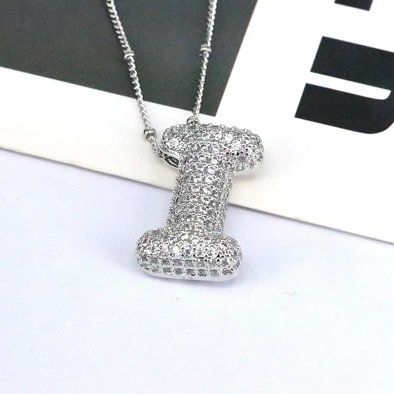 Mavi CZ Initial Necklace
