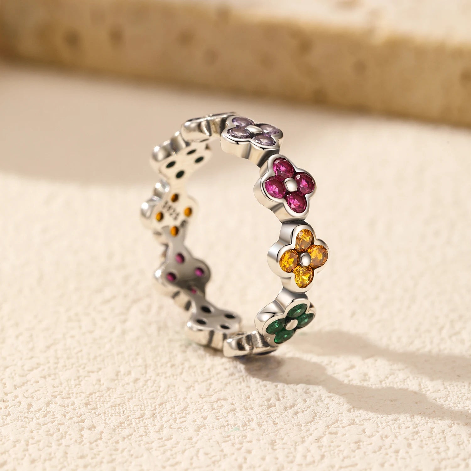 Kiara Four Leaf Clover CZ Ring