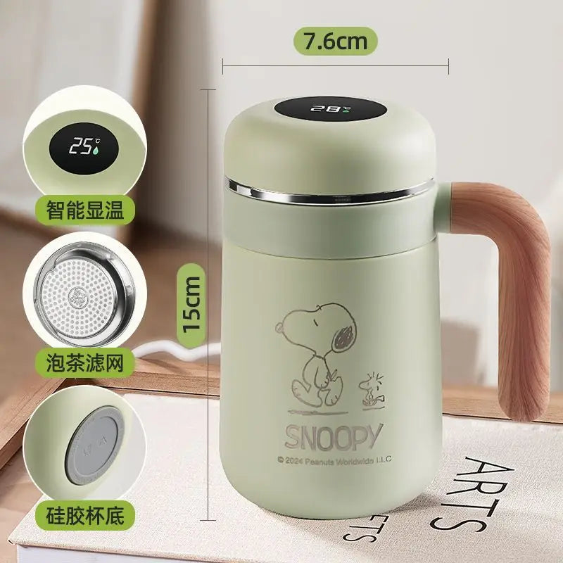 Cute Snoopy Cartoon Thermos Cup – Creative Insulated Travel Mug
