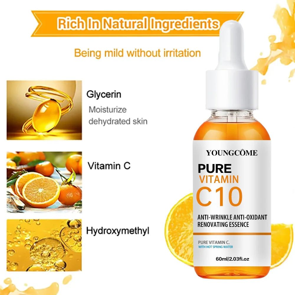 Vitamin C & Hyaluronic Acid Brightening Facial Serum – Hydrating & Repair Essence