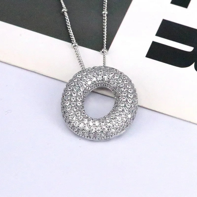 Mavi CZ Initial Necklace