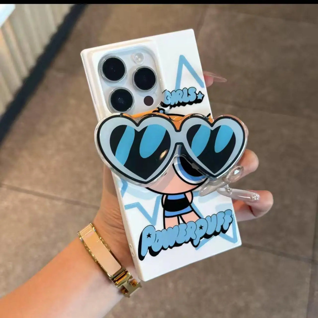 Powerpuff Girls Square Frame Case – Shockproof Silicone Cover