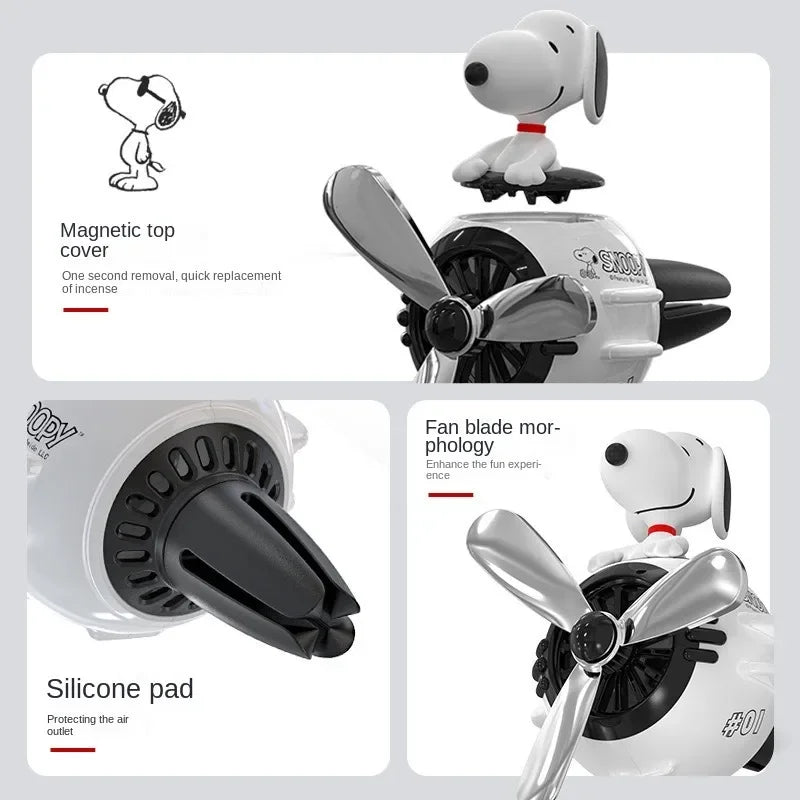 Cute Snoopy Anime Car Air Freshener Clip – Aromatherapy Vent Decor