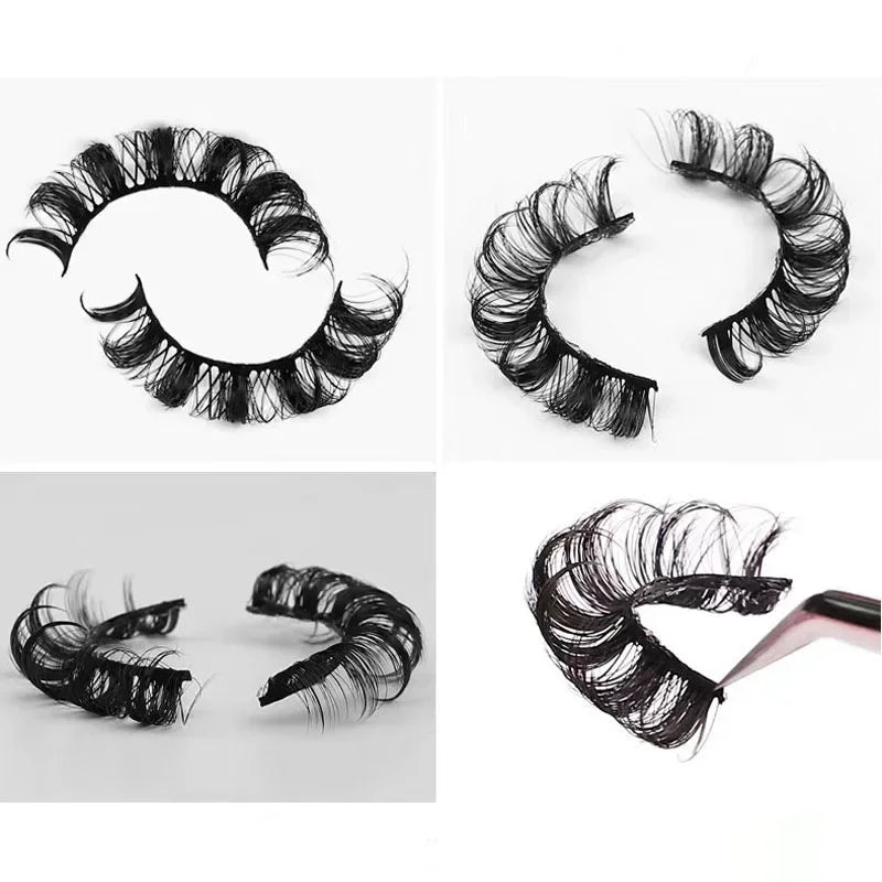 3D Mink Russian Strip Lashes – 10 Pairs Dramatic Faux Mink Eyelashes Set